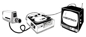 Portapak, cam & TV drawing-original