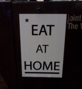 A sign at a D.C. Metro station tells me what to do. By Rhea.